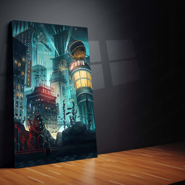 Game Metal Poster | Rapture City – Bioshock Inspired Metal Poster | Gaming Wall Frame