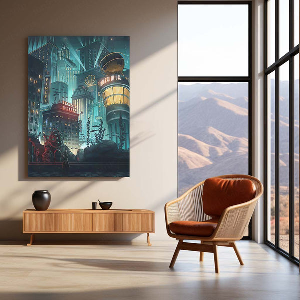 Game Metal Poster | Rapture City – Bioshock Inspired Metal Poster | Gaming Wall Frame