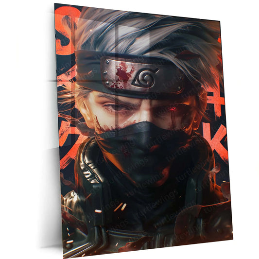 Kakashi Hatake - Naruto Metal Poster | Sharingan & Anbu Art | Anime Wall Decor 2 - TURTLEWINGS 