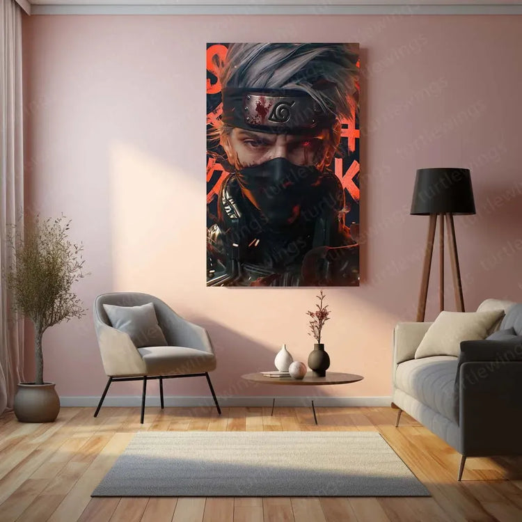 Kakashi Hatake - Naruto Metal Poster | Sharingan & Anbu Art | Anime Wall Decor 2 - TURTLEWINGS 
