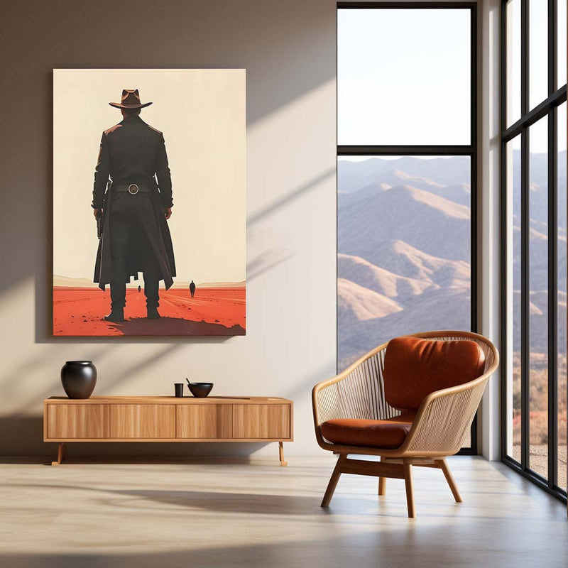 Game Metal Poster | Red Dead Redemption II – The Lone Gunslinger Metal Frame