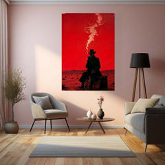 Game Metal Poster | Red Dead Redemption II – The Lone Gunslinger Metal Frame 01