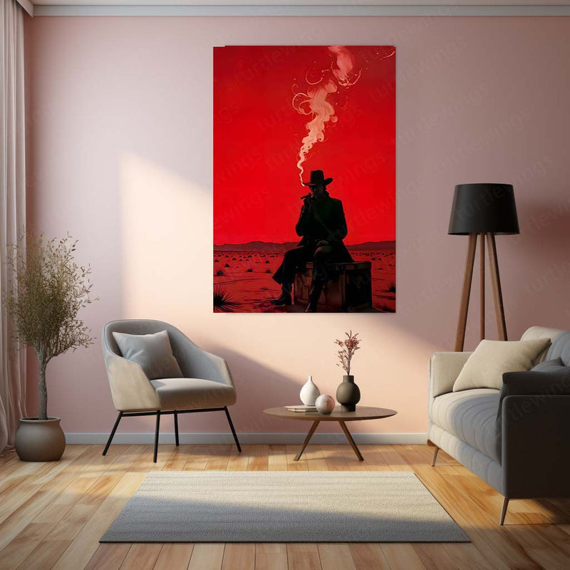 Game Metal Poster | Red Dead Redemption II – The Lone Gunslinger Metal Frame 01