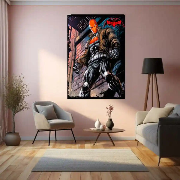 Red Hood – Gotham’s Vigilante Metal Poster | DC Comics Wall Frame