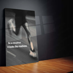 Relentless Discipline – Mental Toughness Motivational Metal Frame | Grit & Grind Wall Art | No-Excuse Mindset Decor