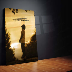 Quote Metal Poster | Remember Who You Are – Inner Strength Quote Metal Frame Self-Identity & Unshakable Confidence Motivational Wall Art | Calm Power Mindset Metal Poster