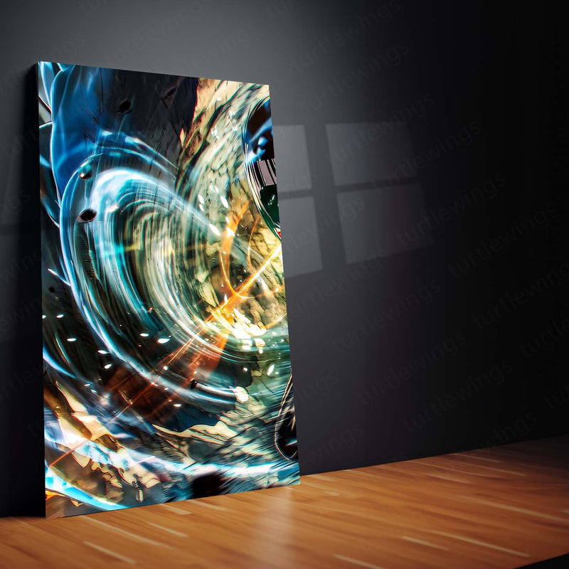 Anime Metal Poster Set of 3 | Naruto | Rock Lee Dynamic Kick Battle Triptych Wall Art