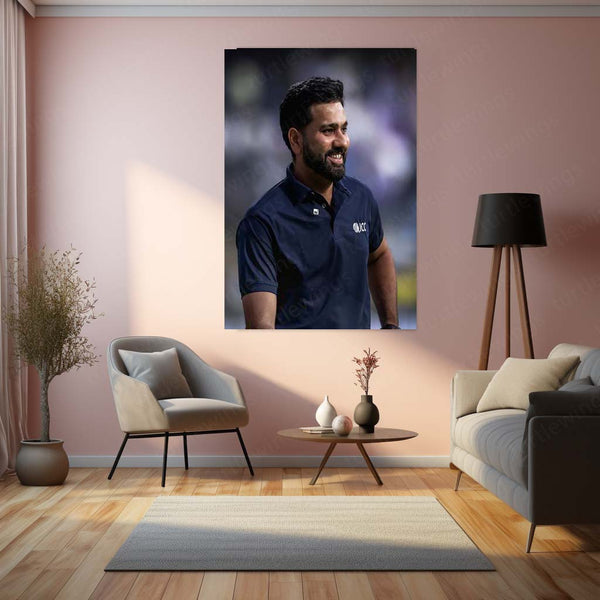 Cricket Metal Frame | Rohit Sharma – Hitman Cricket Wall Art | Team India