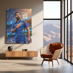 Cricket Metal Poster | Rohit Sharma Mumbai Indians Metal Poster | 15 Years Mumbai Raja Wall Art | IPL Cricket Legend Frame - TURTLEWINGS 