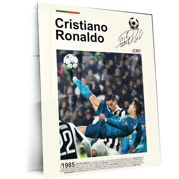 Sports | Cristiano Ronaldo Metal Frame – Iconic Football Wall Art 6 - TURTLEWINGS 