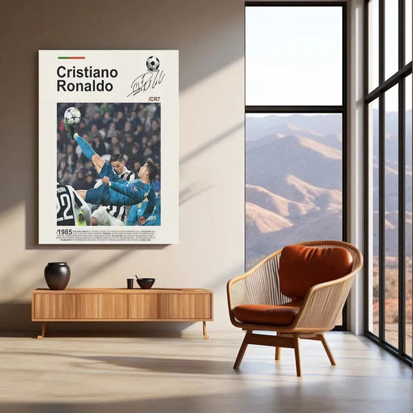 Sports | Cristiano Ronaldo Metal Frame – Iconic Football Wall Art 6 - TURTLEWINGS 