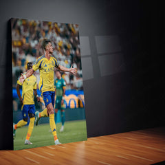 Cristiano Ronaldo Metal Frame | Football Legend Wall Art | CR7 Poster - TURTLEWINGS 