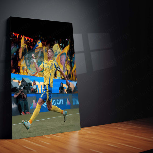 Cristiano Ronaldo Metal Frame | Football Legend Wall Art | CR7 Poster 01 - TURTLEWINGS 