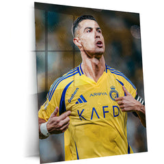 Cristiano Ronaldo Metal Frame | Football Legend Wall Art | CR7 Poster 02 - TURTLEWINGS 