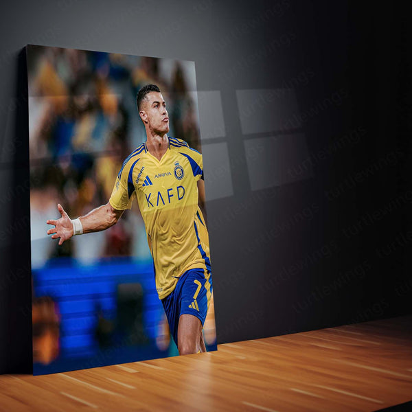 Cristiano Ronaldo Metal Frame | Football Legend Wall Art | CR7 Poster 03 - TURTLEWINGS 