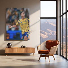 Cristiano Ronaldo Metal Frame | Football Legend Wall Art | CR7 Poster 03 - TURTLEWINGS 