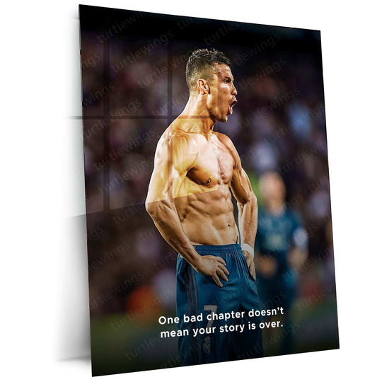 Cristiano Ronaldo Quote Metal Poster | Savage Mindset Wall Art | Motivational Decor - TURTLEWINGS 
