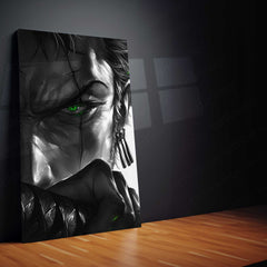 Anime Metal Poster | One Piece Metal Poster | Roronoa Zoro Monochrome Warrior Wall Art | Epic Swordsman Anime Metal Frame