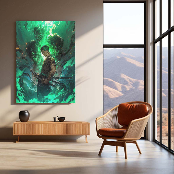 Roronoa Zoro – One Piece Metal Poster | Straw Hat Swordsman Wall Frame