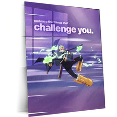 Quote Metal Poster | Roronoa Zoro – Embrace the Things That Challenge You | Warrior Growth Metal Poster - TURTLEWINGS 