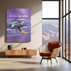 Quote Metal Poster | Roronoa Zoro – Embrace the Things That Challenge You | Warrior Growth Metal Poster - TURTLEWINGS 