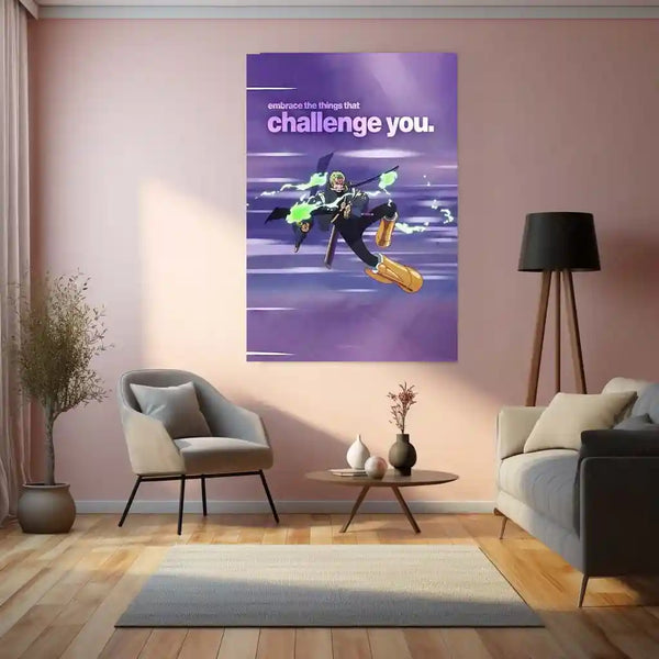 Quote Metal Poster | Roronoa Zoro – Embrace the Things That Challenge You | Warrior Growth Metal Poster - TURTLEWINGS 