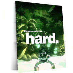 Quote Metal Poster | Roronoa Zoro – It’s Supposed to Be Hard | Elite Discipline Metal Poster - TURTLEWINGS 