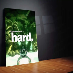 Quote Metal Poster | Roronoa Zoro – It’s Supposed to Be Hard | Elite Discipline Metal Poster - TURTLEWINGS 