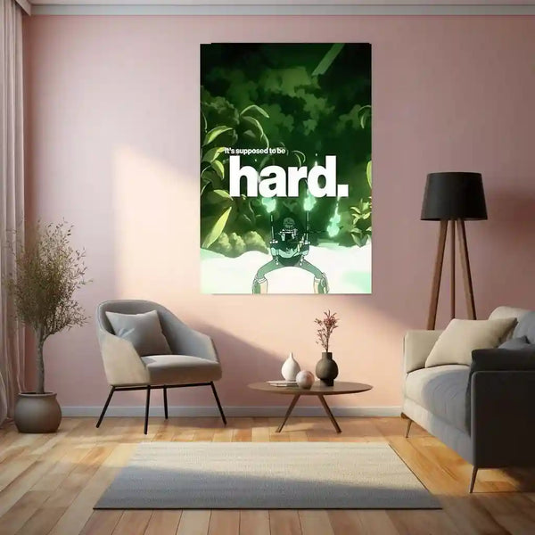 Quote Metal Poster | Roronoa Zoro – It’s Supposed to Be Hard | Elite Discipline Metal Poster - TURTLEWINGS 