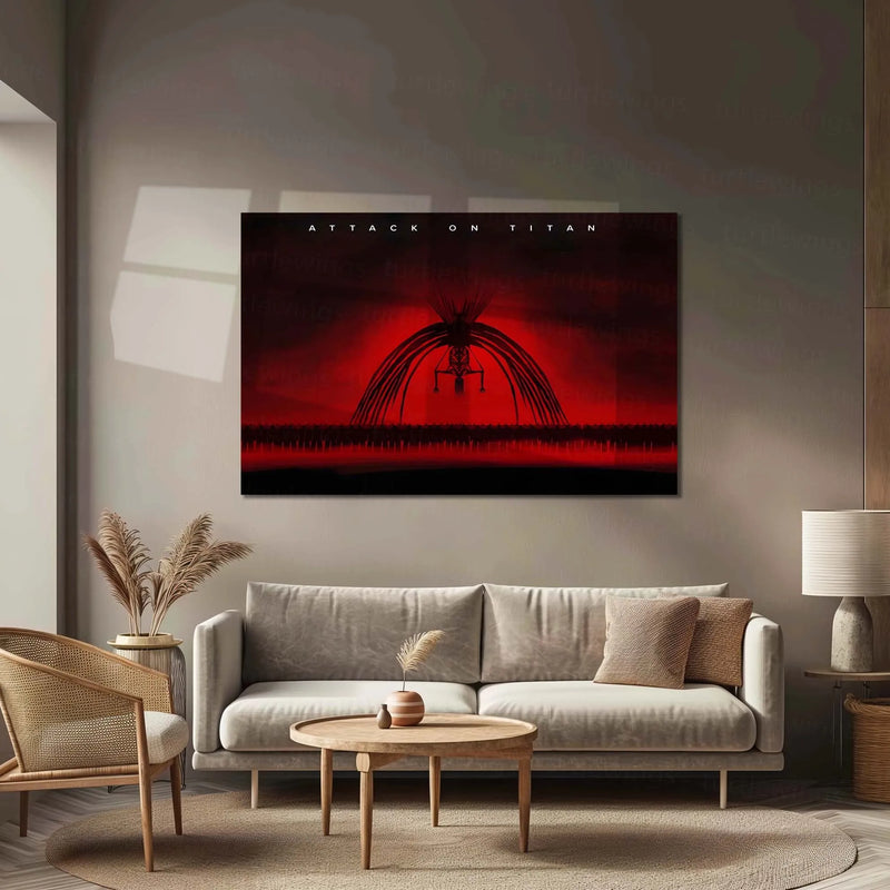 Anime Metal Poster | Rumbling – Attack On Titan Metal Poster | Dark Anime Wall Art | Metal Poster