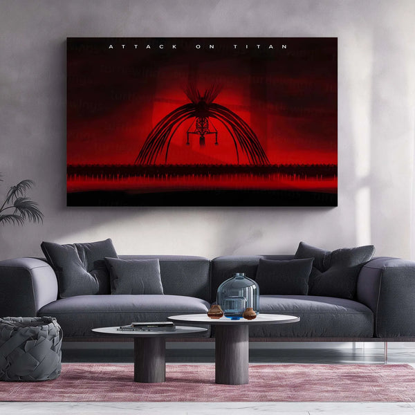 Anime Metal Poster | Rumbling – Attack On Titan Metal Poster | Dark Anime Wall Art | Metal Poster