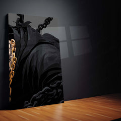 Anime Metal Poster Set of 3 | Jujutsu Kaisen | Ryomen Sukuna Red Hair Dark Triptych Wall Art