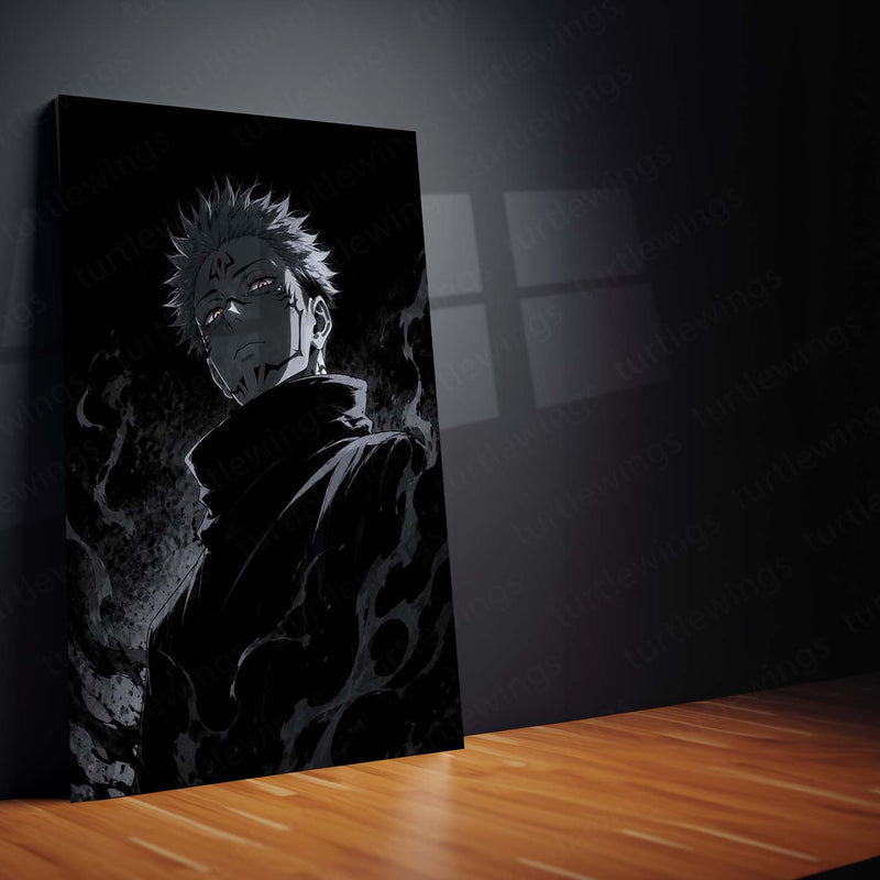 Ryomen Sukuna Shadow Monarch Metal Poster | Dark Anime Wall Art | Jujutsu Kaisen Inspired – product image 2