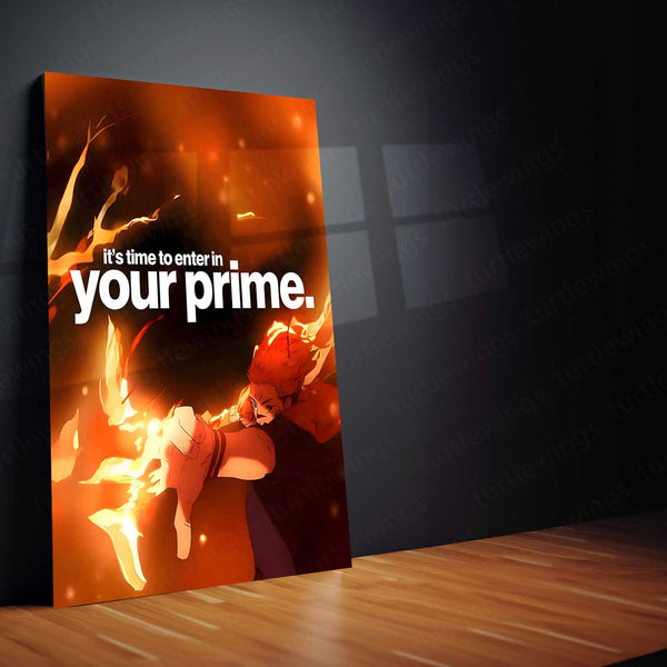 Anime Metal Poster | Your Prime Sukuna Metal Poster | Motivational Anime Wall Art | Premium Aluminum Print