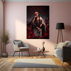 Anime Metal Poster | Ryomen Sukuna Metal Poster | King of Curses Anime Wall Art | Premium Aluminum Print – product image 4