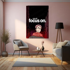 Anime Metal Poster | Noise Off, Focus On Sukuna Metal Poster | Motivational Anime Wall Art | Premium Aluminum Print