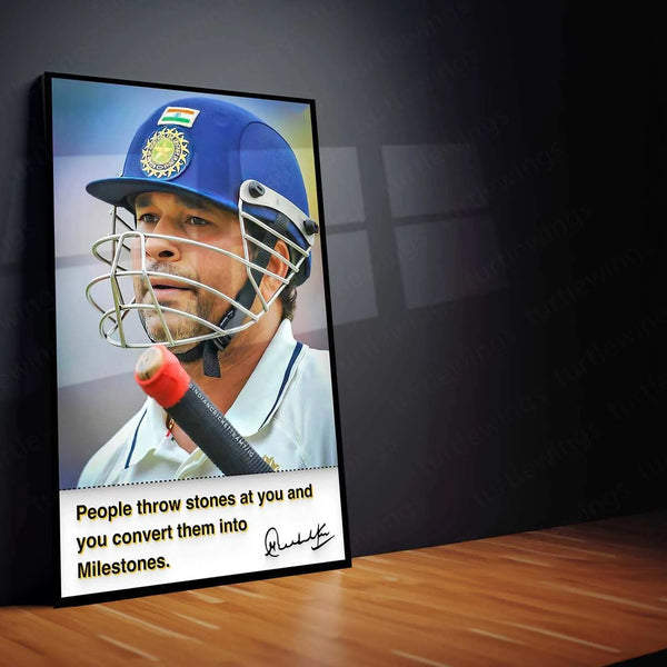 Sachin Tendulkar Metal Poster – The God of Cricket Wall Art - TURTLEWINGS 