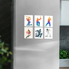 Cricket Fridge Magnet Set of 3, 6 & 9 – Sports Theme Decorative Magnets for Fridge, Kitchen & Office – Perfect Gift for Cricket Lovers & Collectors