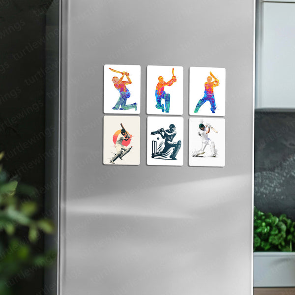 Cricket Fridge Magnet Set of 3, 6 & 9 – Sports Theme Decorative Magnets for Fridge, Kitchen & Office – Perfect Gift for Cricket Lovers & Collectors