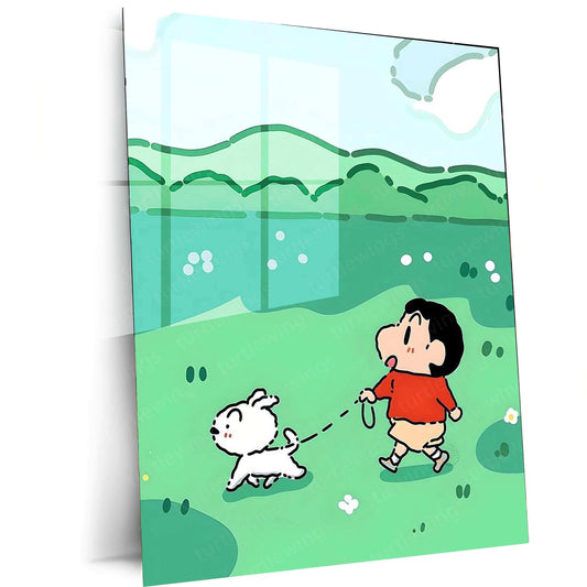 Shinchan Metal Poster – Fun & Playful Anime Wall Art | Cartoon Decor - TURTLEWINGS 
