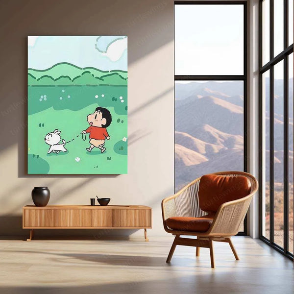 Shinchan Metal Poster – Fun & Playful Anime Wall Art | Cartoon Decor - TURTLEWINGS 