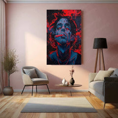 Smoke Red Metal Poster – Abstract Fiery Aesthetic Wall Art | Bold & Modern Decor - TURTLEWINGS 