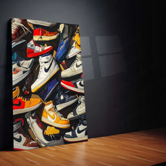 Abstract Metal Poster | Nike Sneaker Art Metal Poster – Bold & Stylish Decor 05 - TURTLEWINGS 