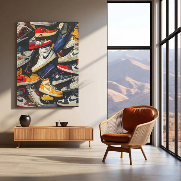Abstract Metal Poster | Nike Sneaker Art Metal Poster – Bold & Stylish Decor 05