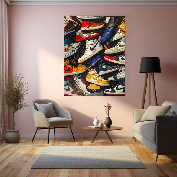 Abstract Metal Poster | Nike Sneaker Art Metal Poster – Bold & Stylish Decor 05