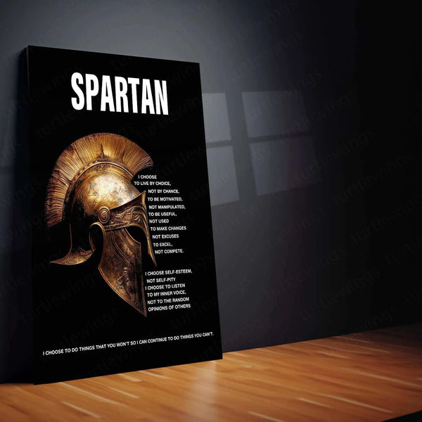 Spartan Warrior Metal Poster – Ancient Strength & Glory Wall Art - TURTLEWINGS 
