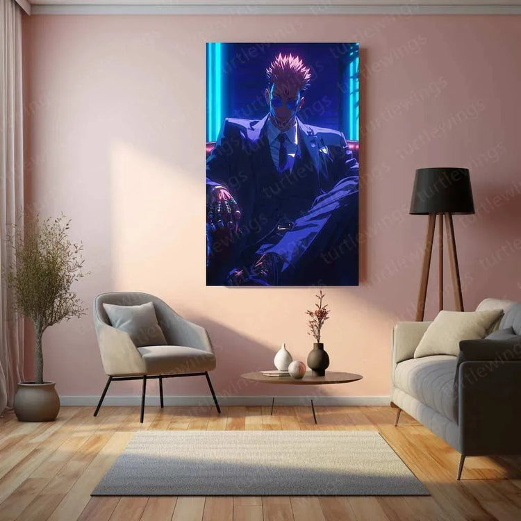 Sukuna Suit Metal Poster – Jujutsu Kaisen Villain Wall Art | Anime Aes ...