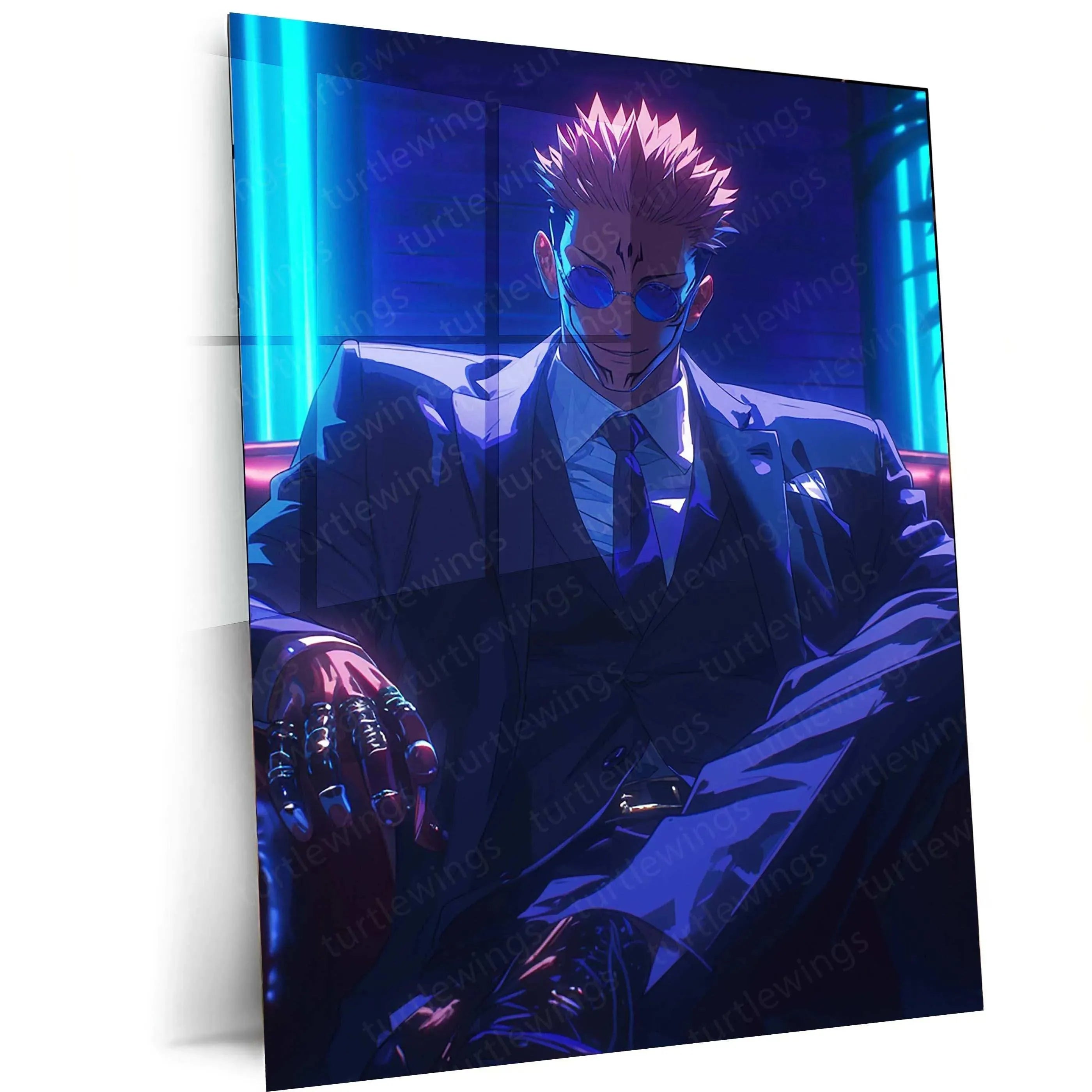 Sukuna Suit Metal Poster – Jujutsu Kaisen Villain Wall Art | Anime Aes ...