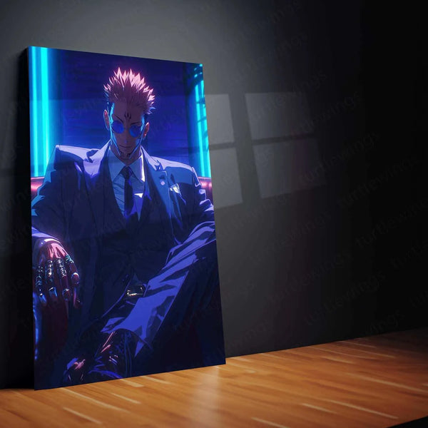 Sukuna Suit Metal Poster – Jujutsu Kaisen Villain Wall Art | Anime Aesthetic Decor - TURTLEWINGS 