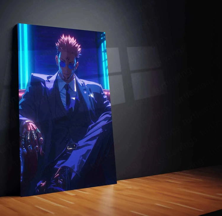 Sukuna Suit Metal Poster – Jujutsu Kaisen Villain Wall Art | Anime Aes ...